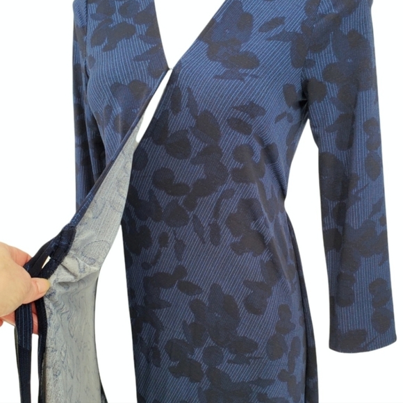 H by Halston Striped Floral Wrap Dress size XS - Picture 7 of 10
